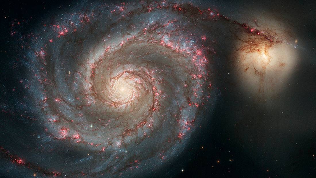 Eine sogenannte Whirlpool-Galaxie