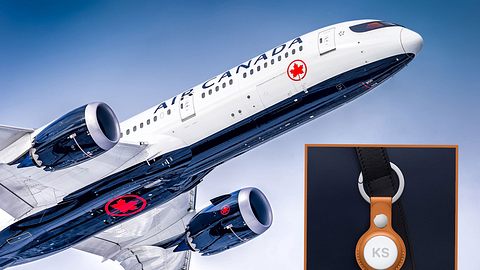 Apple Air Tags, Air Canada - Foto: iStock / Alvin Man / Apple (Collage Männersache)