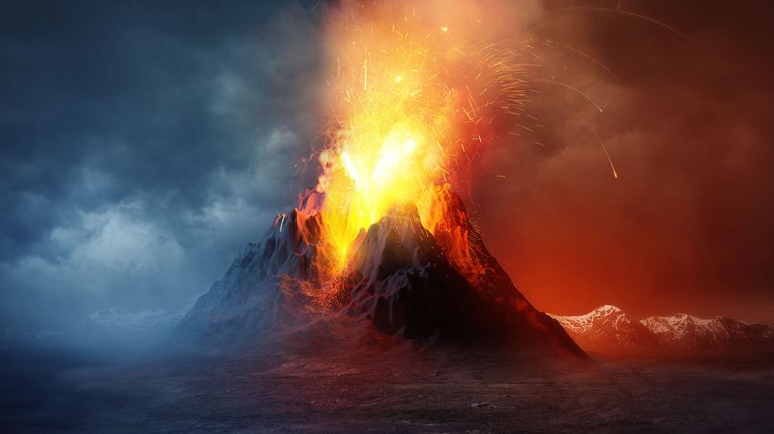 Vulkan bricht aus - Foto: iStock/solarseven