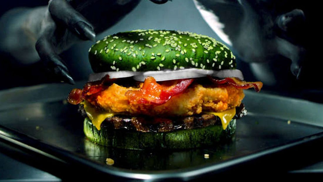 Albtraum-Burger von Burger King. Albtraum-Burger von Burger King.