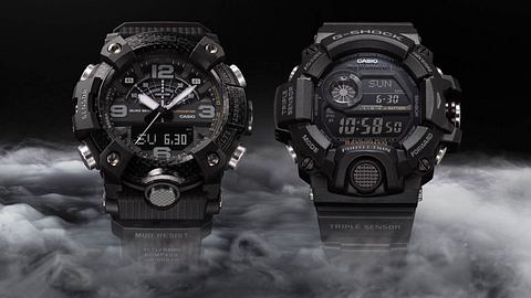 Zwei Uhren-Modelle von G-SHOCK ganz in Schwarz - Foto: G-SHOCK
