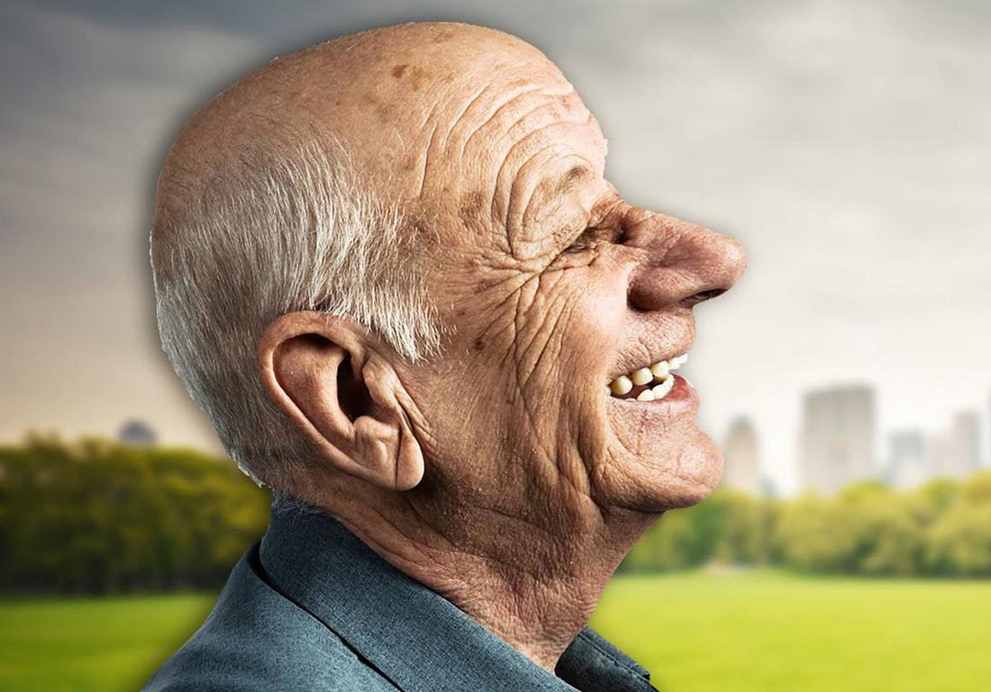 Warum haben alte Menschen großen Ohren und Nasen?
