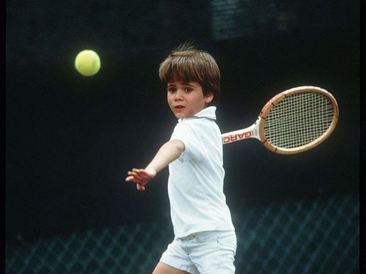 Andre Agassi mit sieben Jahren