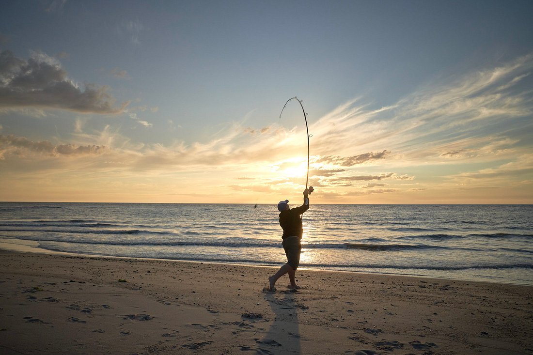 Angeln an der Nordsee Angler an Nordsee