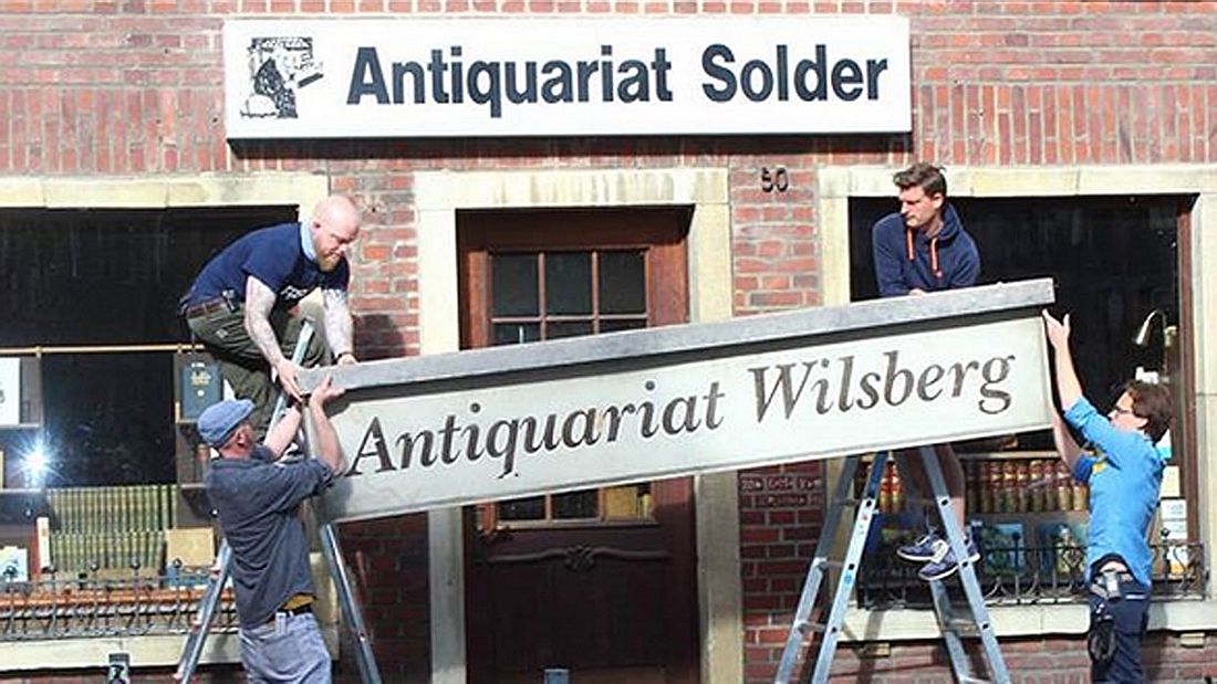 Es wird wieder gedreht: Aus Solder wird Wilsberg. Antiquariat Solder / Wilsberg