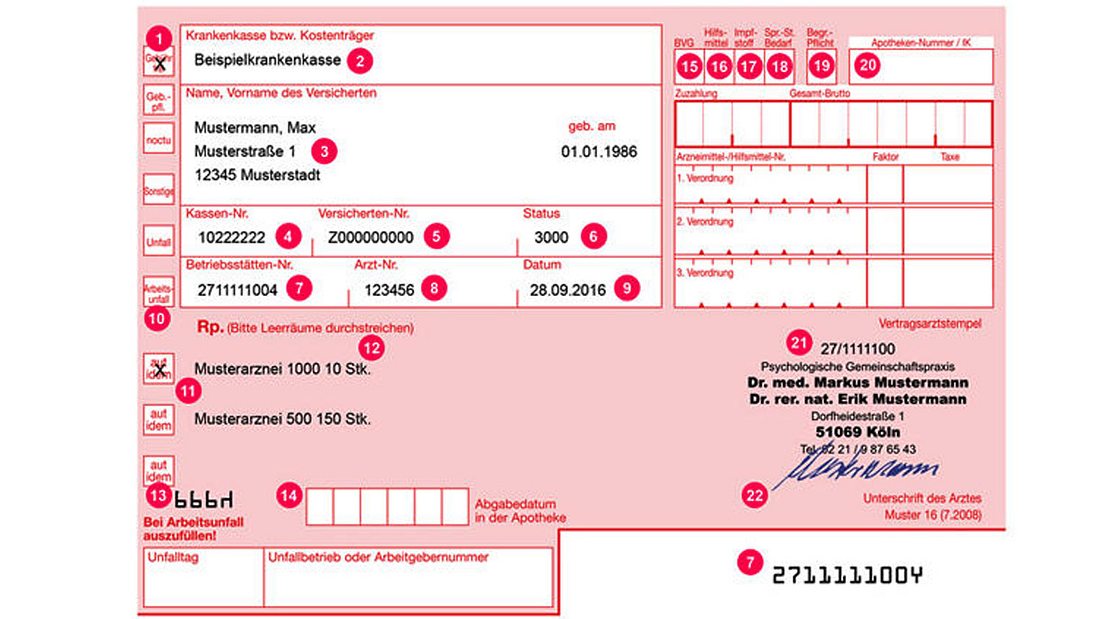 Ein Arztrezept Arztrezept