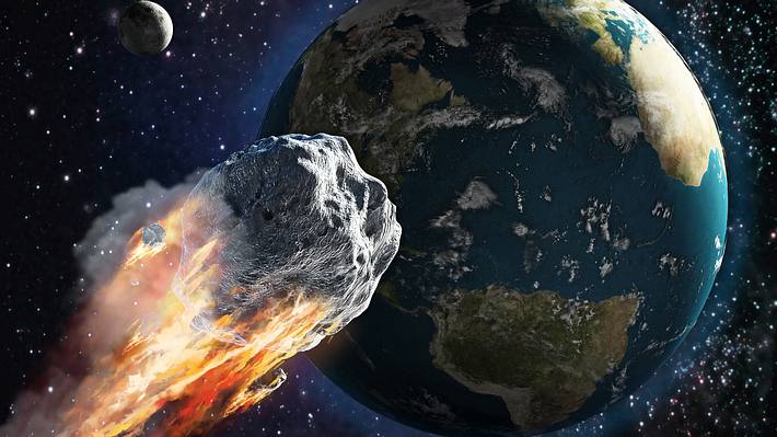 Asteroid, der auf die Erde zusteuert - Foto: iStock / adventtr