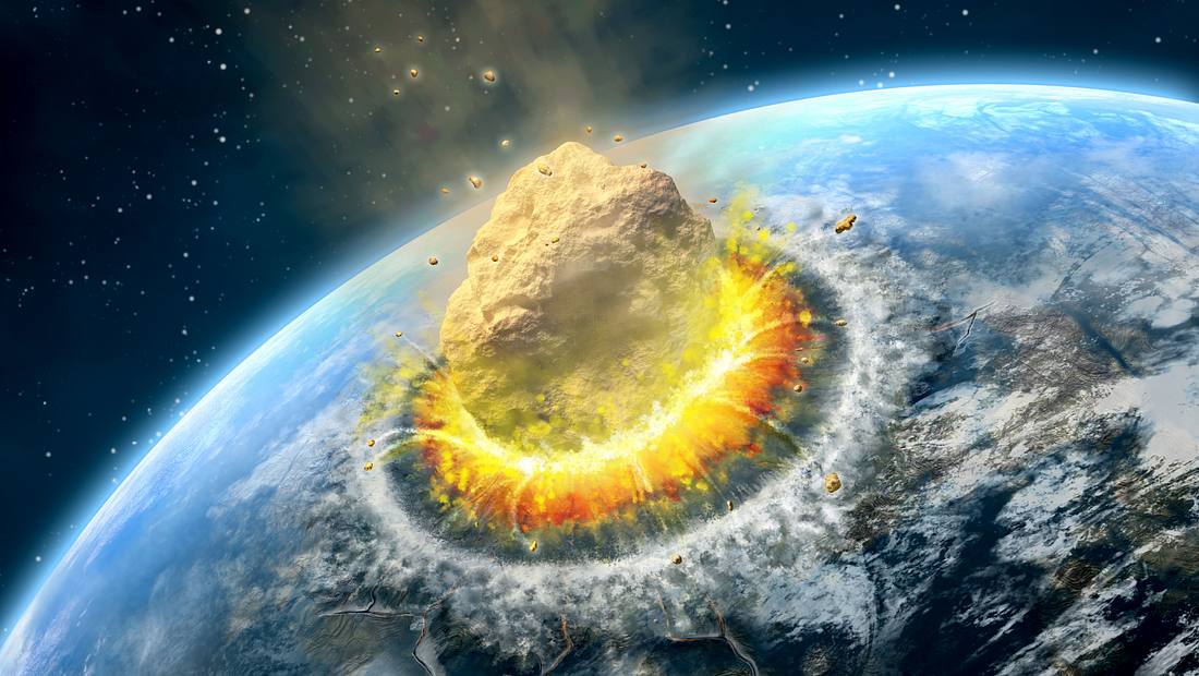 Asteroid kollidiert mit der Erde