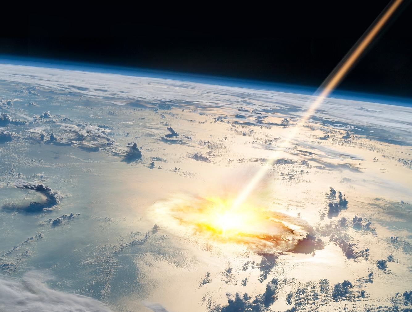 Asteroid schlägt auf der Erde ein