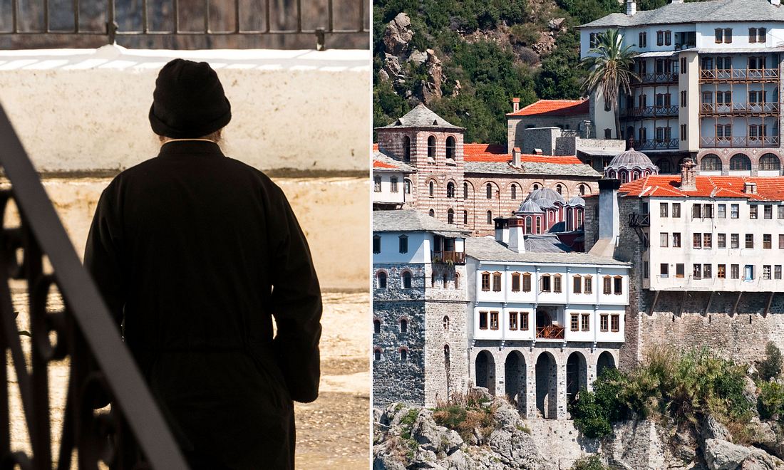Mitten in Europa: Mann (82) lebte und starb, ohne jemals eine Frau gesehen zu haben Mönch, Kloster auf Berg Athos