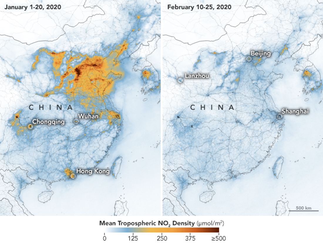 Auswirkungen des Cornanvirus auf die chinesische Luftverschmutzung