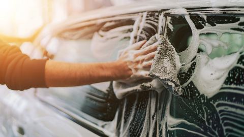 Mann wäscht Auto - Foto: iStock/UfukSaracoglu