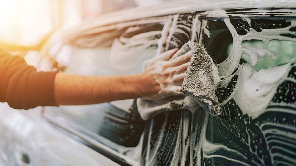 Mann wäscht Auto - Foto: iStock/UfukSaracoglu