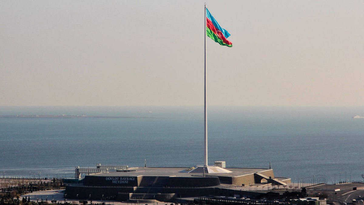 Flaggenmast in Baku