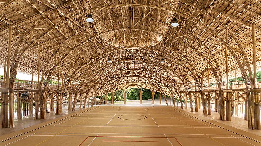 Wow: Diese Sporthalle besteht komplett aus Bambus Wow: Diese Sporthalle besteht komplett aus Bambus