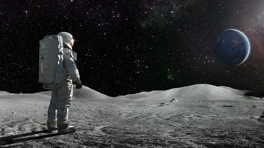 Astronaut auf dem Mond - Foto: iStock/peepo