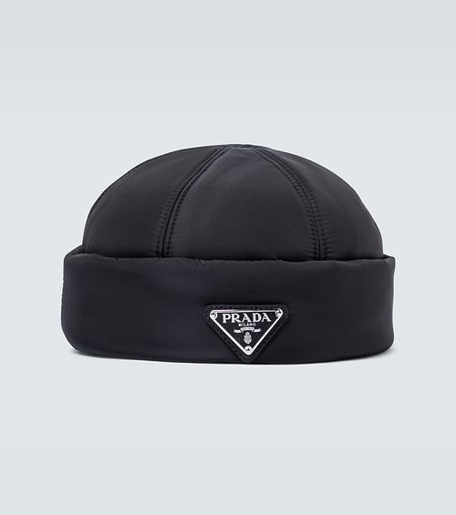 Prada Beanie Mütze, Schwarz
