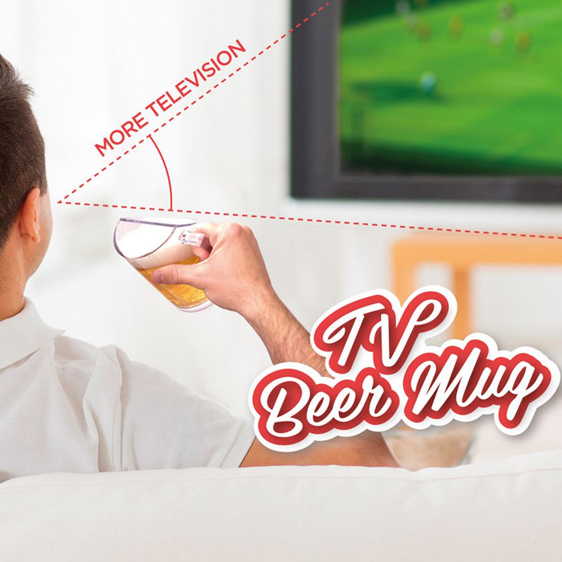 TV Beer Mug: Dieses Bierglas garantiert dir einen ungehinderten Blick auf deinen Fernseher