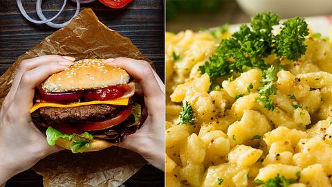 Burger, Spätzle - Foto: Copyright (c) 2017 Fedorovacz/Shutterstock, iStock/bhofack2, Collage bearbeitet von Männersache