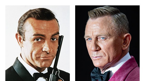 Sean Connery, Daniel Craig - Foto: Getty Images/	Bettmann, Getty Images/Samir Hussein