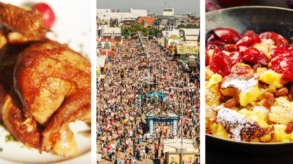 Hendl und Kaiserschmarrn auf dem Oktoberfest