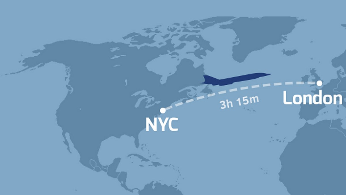 Überschallflieger XB-1 soll die Strecke London-NewYork in guten drei Stunden bewältigen