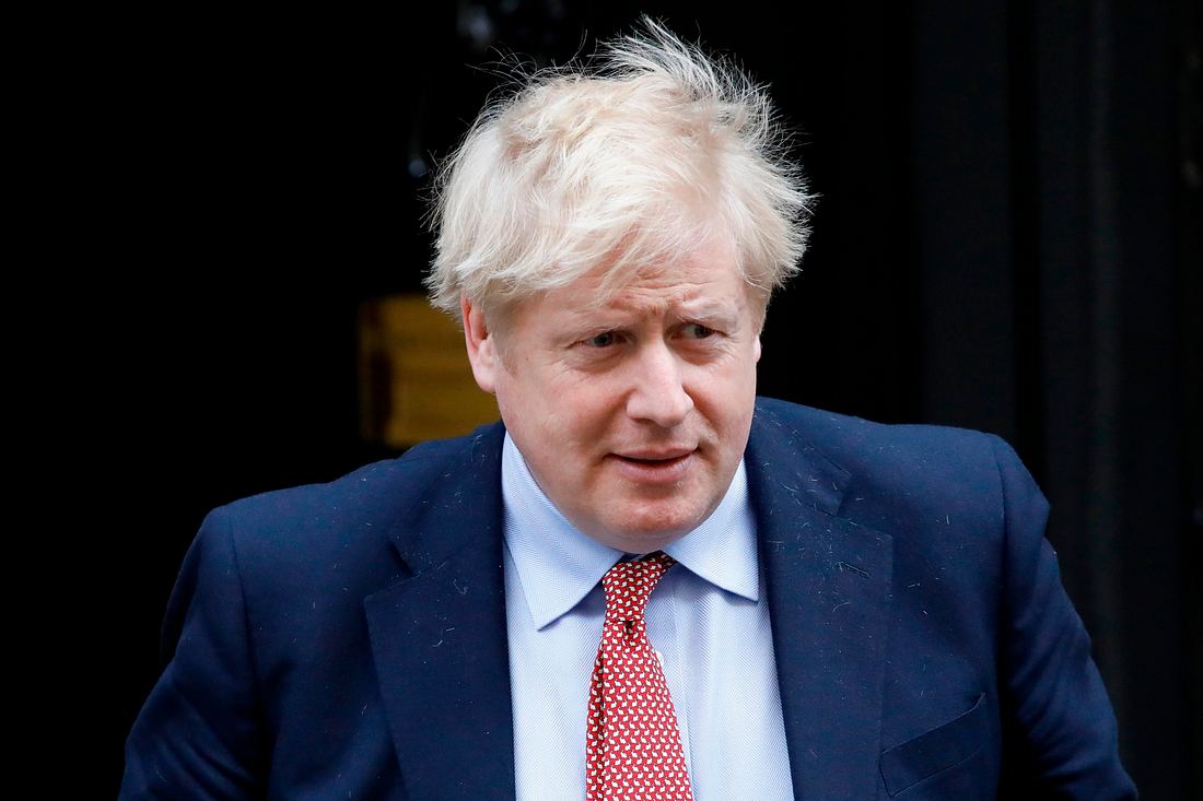 Boris Johnson mit Coronavirus infiziert Boris Johnson mit nachdenklicher Miene