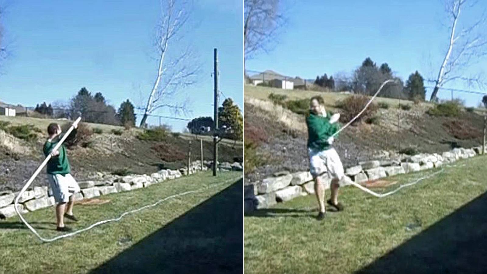 Heimwerker schwingt 25MeterPeitsche. Mit brutalen Konsequenzen