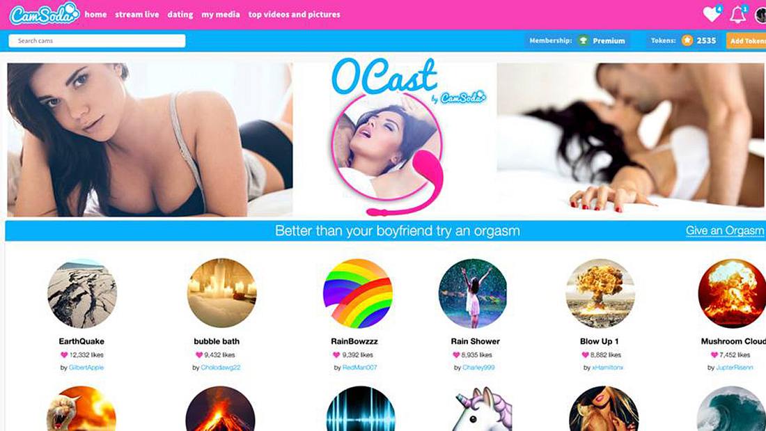 Die Smartphone-App O-Cast von Camsoda simuliert Oralsex mit Frauen