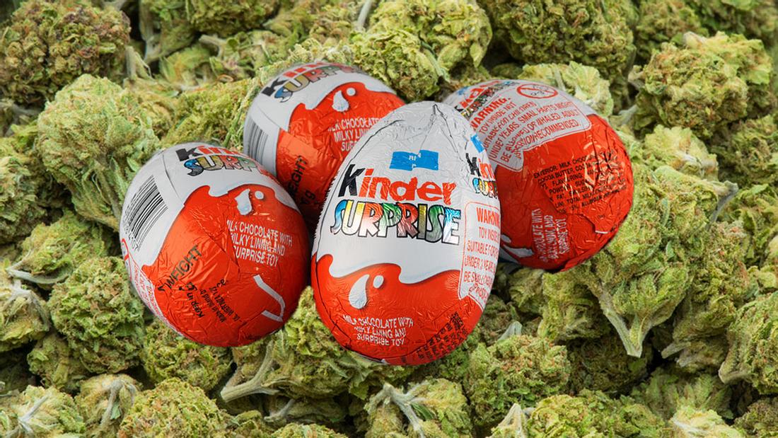 Eine Weed-Überraschung Gras im Ü-Ei