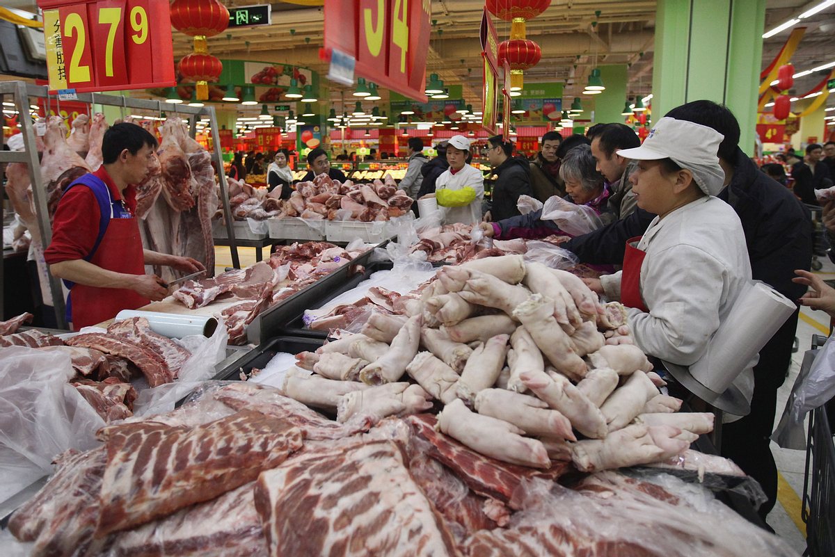 Chinesischer Fleischmarkt