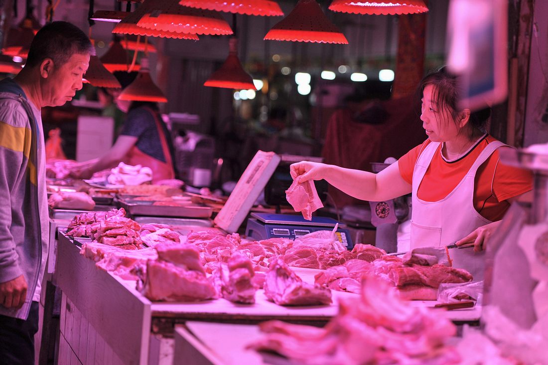 Chinesischer Fleischmarkt Chinesischer Fleischmarkt