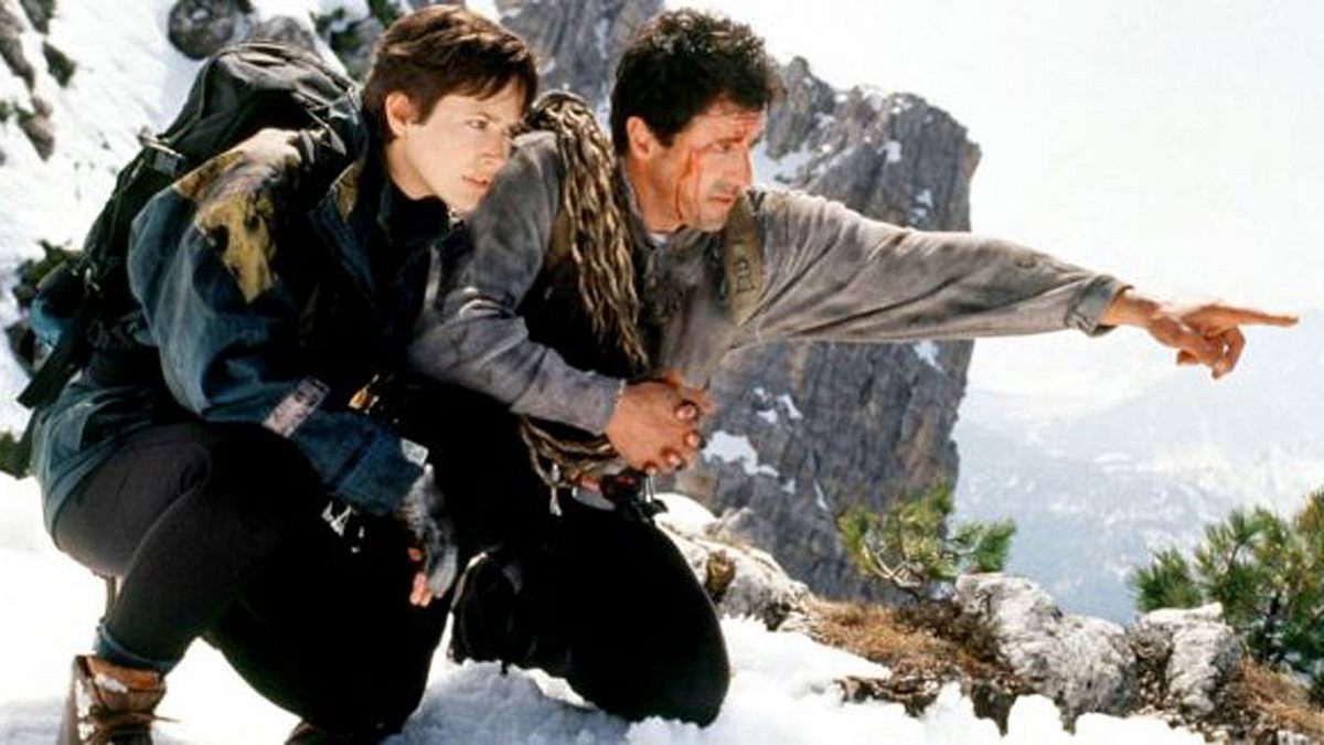 Sylvester Stallone und Janine Turner in Cliffhanger