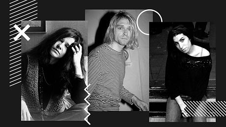 Club 27: Janis Jopplin, Kurt Cobain, Amy Winhouse - Foto: Club of 27: GettyImages / Vinnie Zuffante / Kontributor,Rick Smee / Kontributor, Hulton Deutsch / Kontributor 