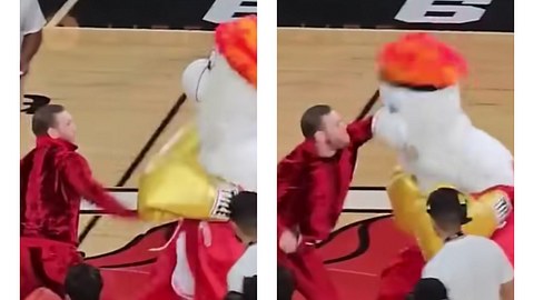 Conor McGregor schlägt NBA-Maskottchen - Foto: YouTube/ChazNBA (Screenshot)