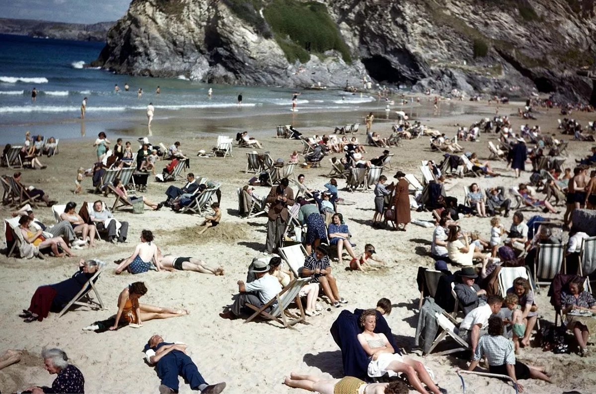 Cornwall: Strandfoto von 1943