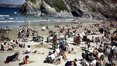 Cornwall: Strandfoto von 1943 - Foto: Getty Images/Popperfoto Creative
