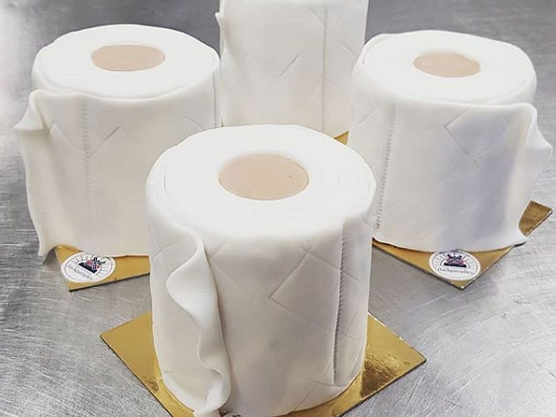 Corona-Krise: Deutsche Bäckerei verkauft Klopapierkuchen Klopapierkuchen