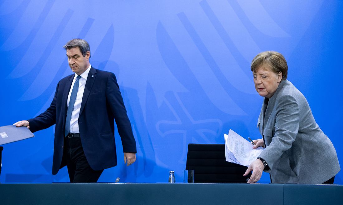 Corona: Kurzarbeitergeld wird angehoben! Markus Söder, Angela Merkel