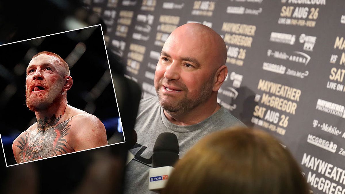 Dana White äußert sich zum Conor-McGregor-Rückritt (Collage).