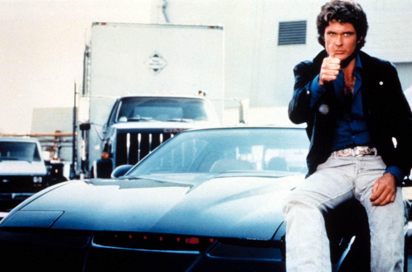 David Hasselhoff versteigert Knight Rider-Kultauto K.I.T.T. David Hasselhoff als Michael Knight