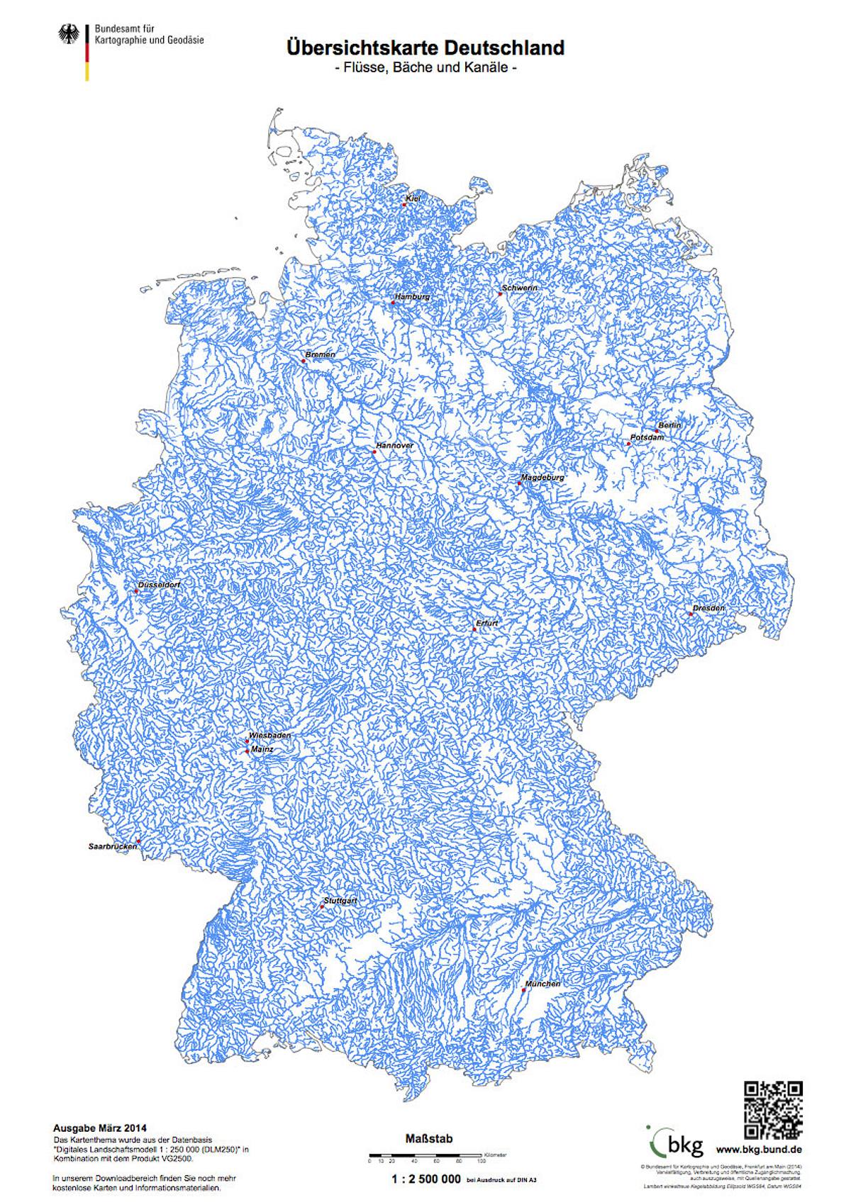 Deutschlands Flüsse, Bäche und Kanäle