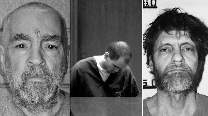 Charles Manson, Robert John Bardo, Theodore Kaczynski  - Foto: Getty Images/Handout, imago images / ZUMA Press, imago images / Aurora Photos