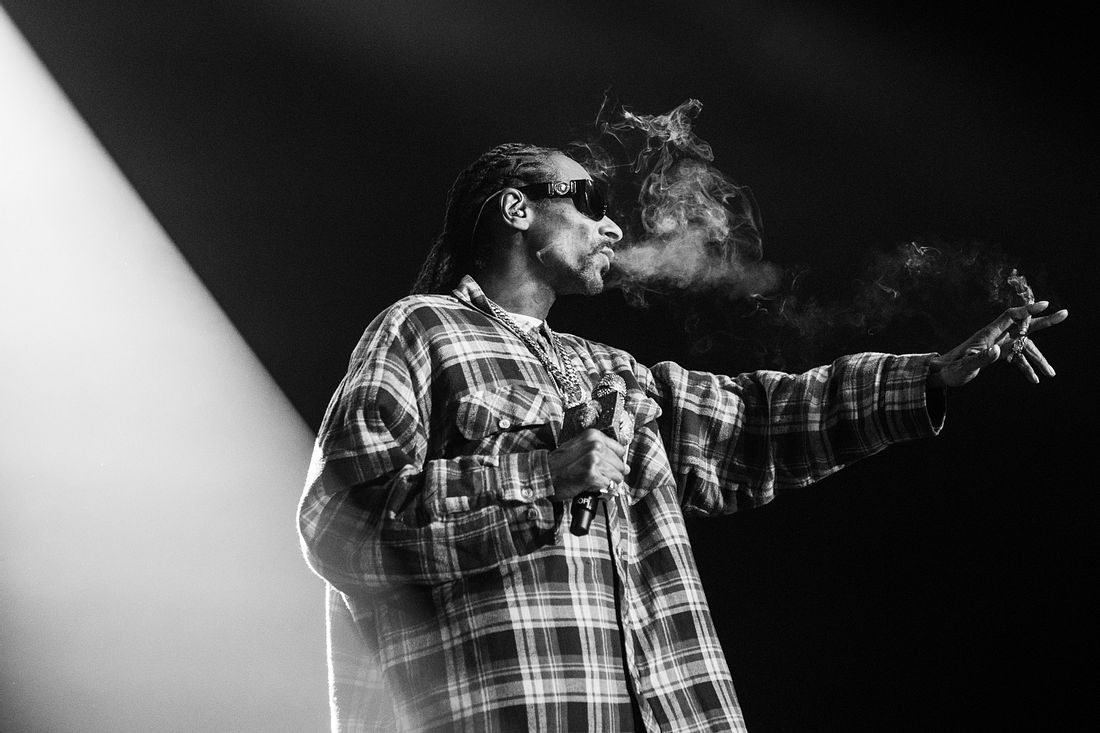 Deutschland als Vorbild: Snoop Dogg prangert US-Polizeisystem an Snoop Dogg mit Mikrofon
