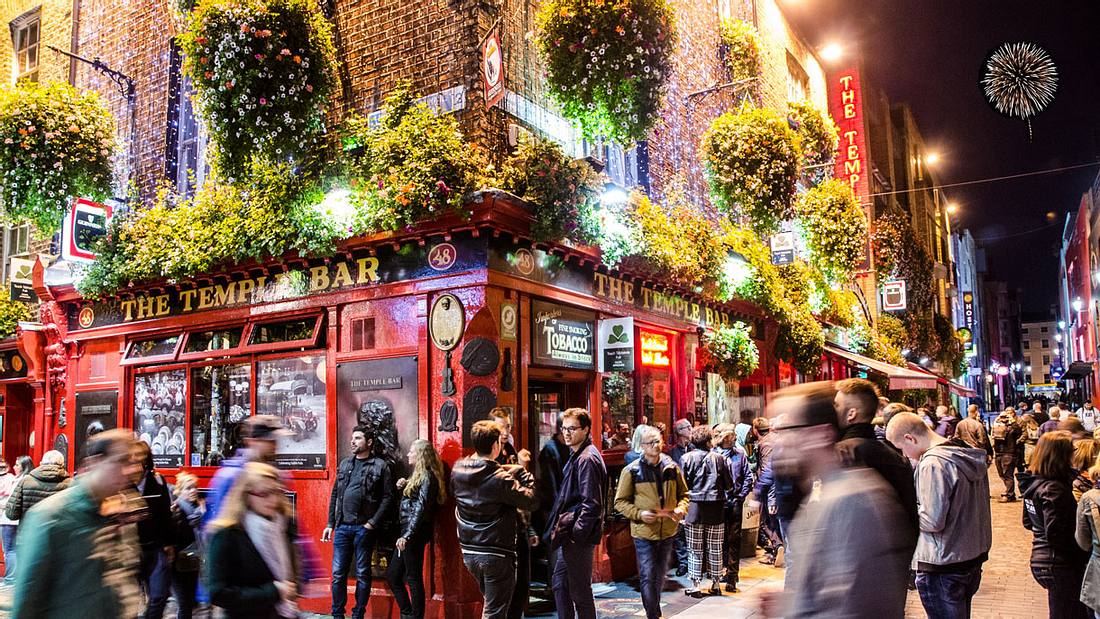 Silvester vor der Temple Bar, Dublin Silvester vor der Temple Bar, Dublin