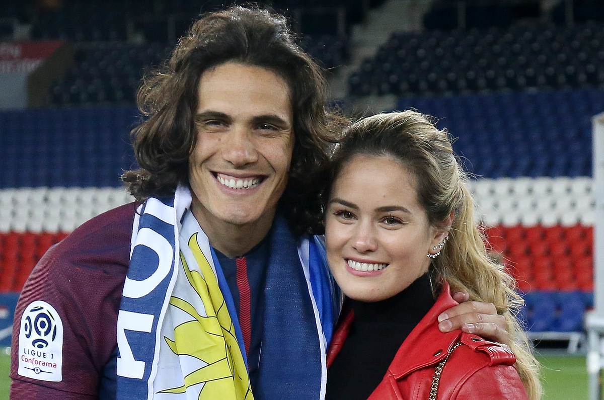 Edinson Cavani und Jocelyn Burgardt