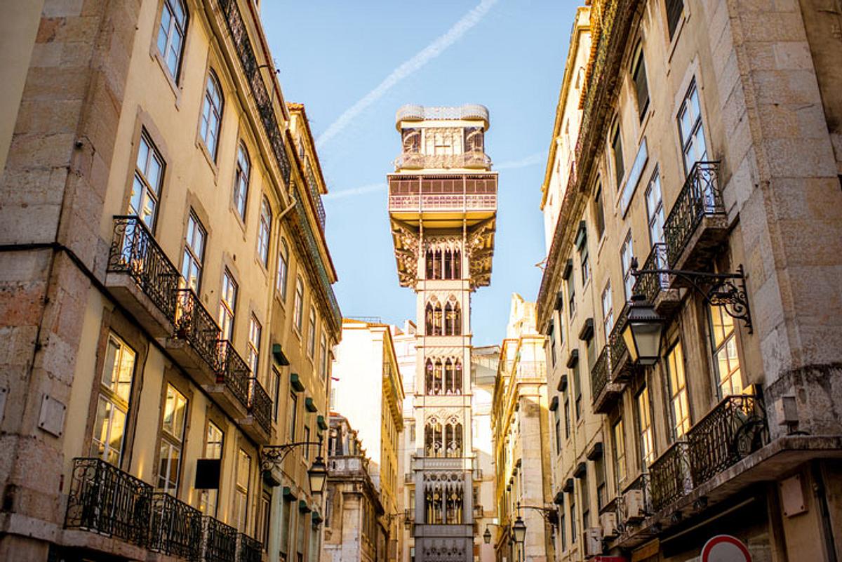 Der Elevator de Santa Justa in Lissabon.