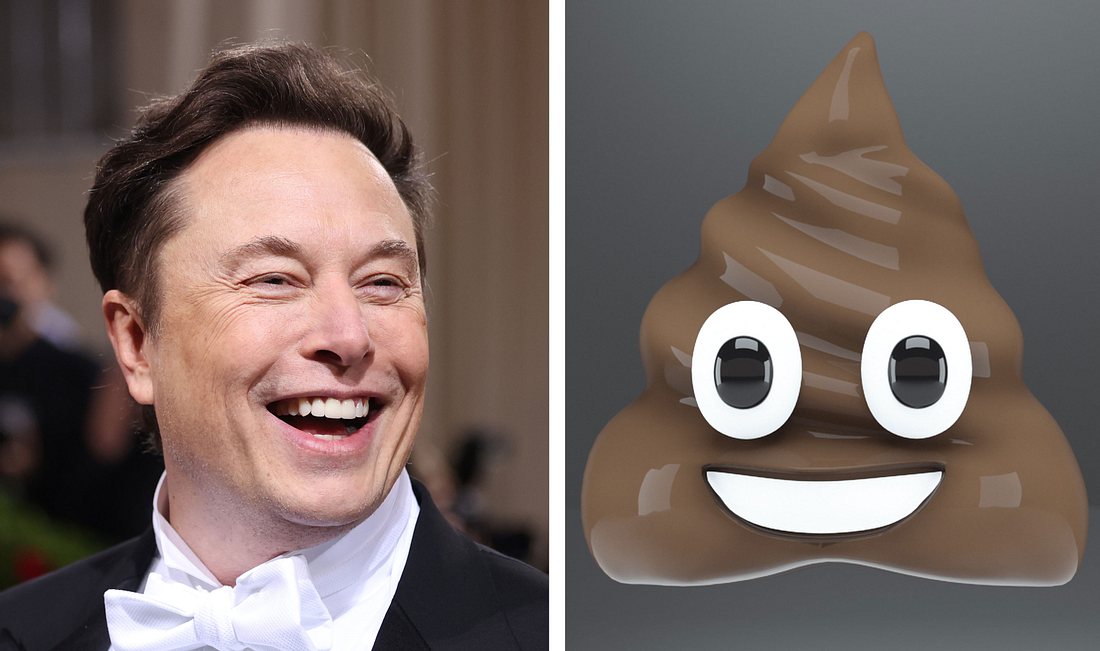 Elon Musk und das K**khaufen-Emoji Elon Musk und das K**khaufen-Emoji