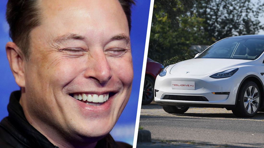 Elon Musk und Tesla-Wagen