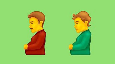 Der schwangere-Mann-Emoji - Foto: 2021 Emojipedia